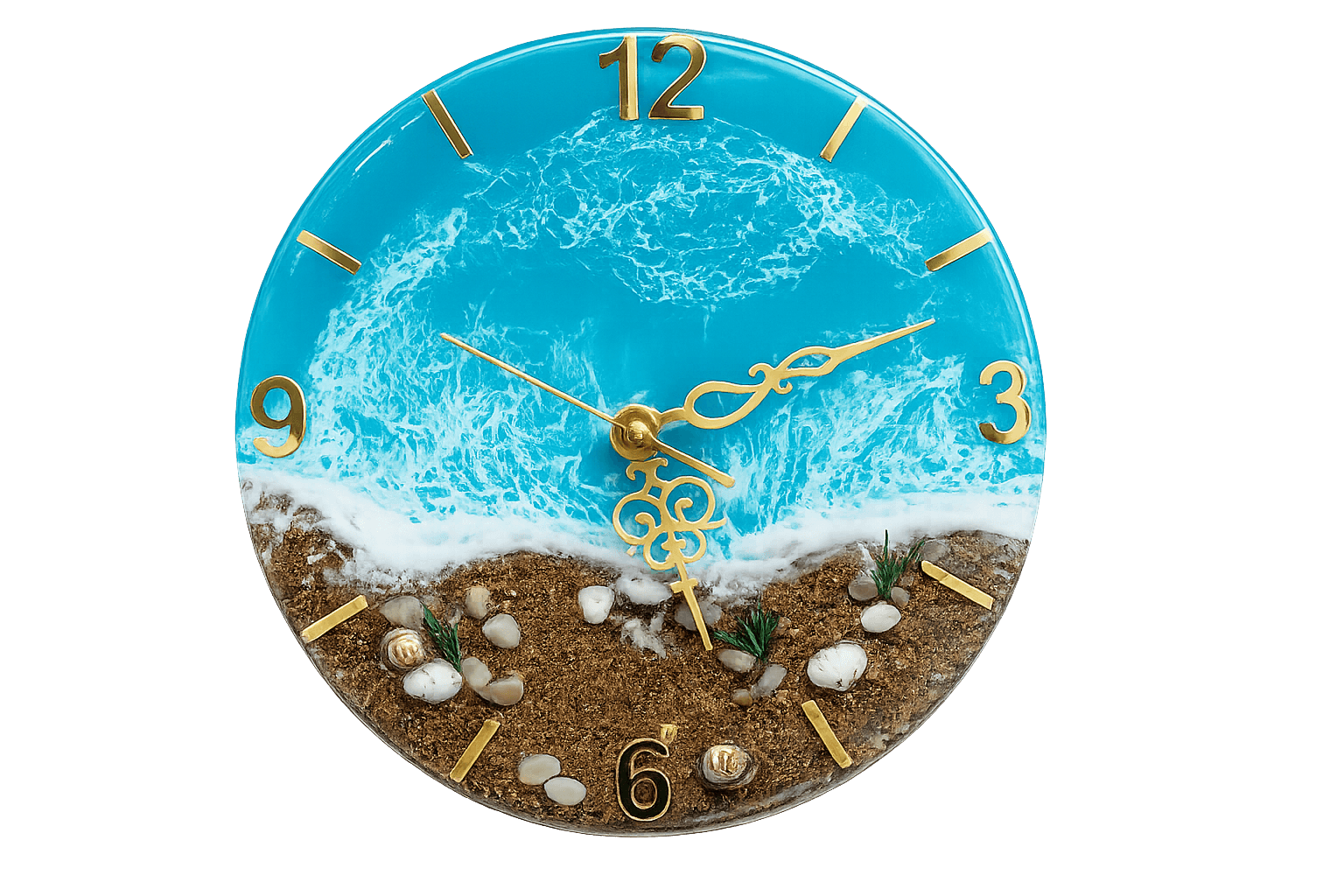 Resin Ocean Wall Clock